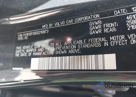 2013 Volvo S60 T5 from USA, damaged, VIN YV1612FS0D2210873